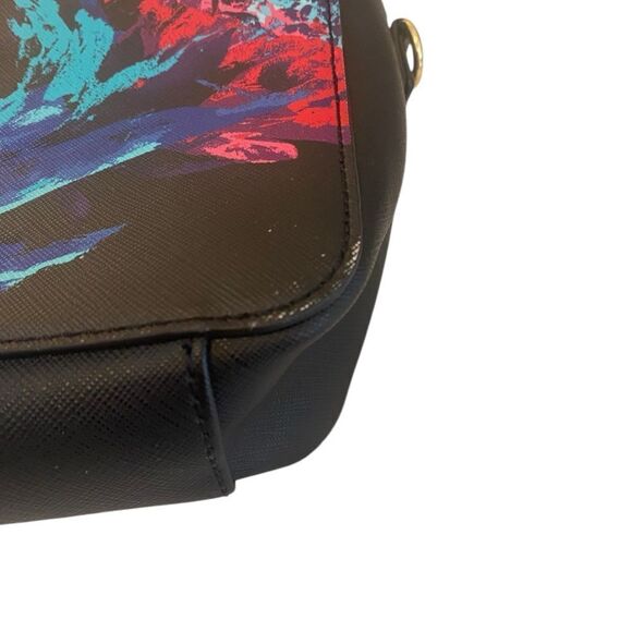 Trina Turk Black Multi-Colored Floral Crossbody w/ Detachable Handle. - Picture 9 of 12